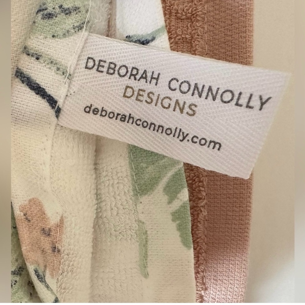 Deborah Connolly Kitchen Towels Set of 3 Pastel Floral & Butterflies NEW - Picture 8 of 10